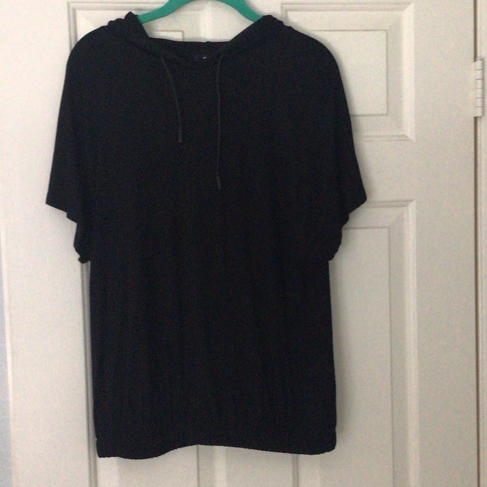 Opus Black Women's tee hoodie with elastic bottom